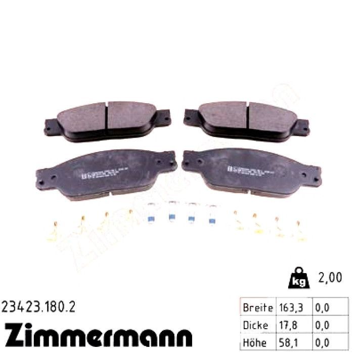 Гальмівні колодки ZIMMERMANN 23423.180.2
