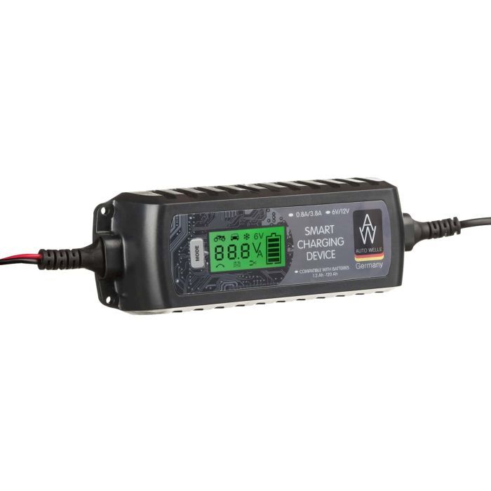 Зарядное устройство для автомобильного аккумулятора Konner&Sohnen Auto Welle AW05-1204 интеллектуальный, 230В, 6/12В, 0.8/3.8А, для STD/AGM/GEL 1.2-120А-час (AW05-1204) изображение 2