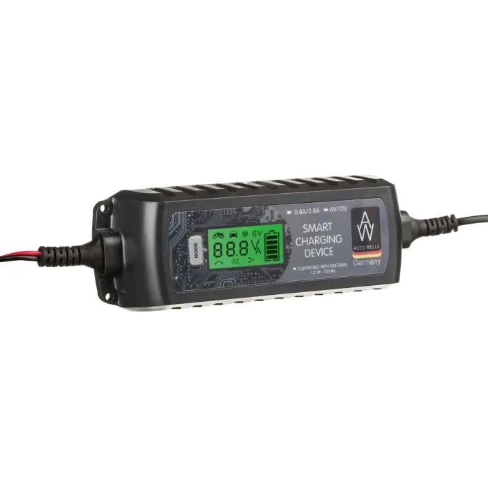 Зарядний пристрій для автомобільного акумулятора Konner&Sohnen Auto Welle AW05-1204 інтелектуальний, 230В, 6/12В, 0.8/3.8А, для STD/AGM/GEL 1.2-120А-год (AW05-1204) зображення 2