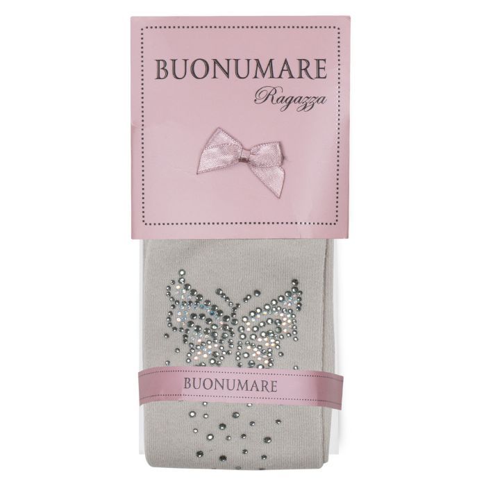 Колготки дитячі BNM з метеликами зі стразами (M0C0302-1172-5G-gray)