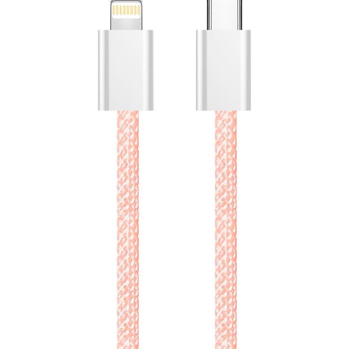 Дата кабель USB-C to Lightning 1.0m 27W pink ColorWay (CW-CBPDCL061-P) зображення 7
