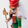 Новогодняя фигурка Novogod`ko Щелкунчик 30 см Дерево Красно-зеленый (974679) изображение 2