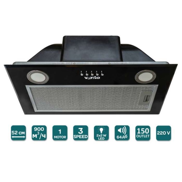 Витяжка кухонна Ventolux PUNTO 52 BK (900) PB PC зображення 3