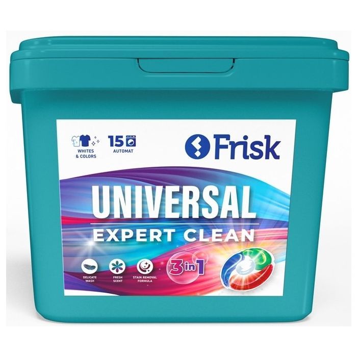 Капсулы для стирки Frisk Universal Expert Clean 15 шт. (4820197122608)