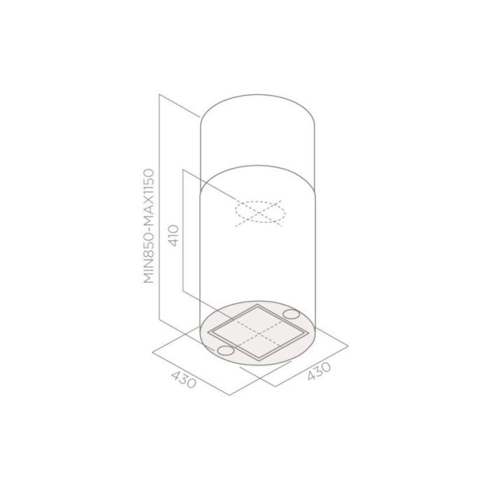 Вытяжка кухонная Elica TUBE PRO ISLAND WH MAT/A/43 изображение 2