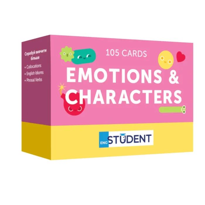 Обучающий набор English Student Карточки для изучения английского языка Emotions & Characters (укр.) (591226005)