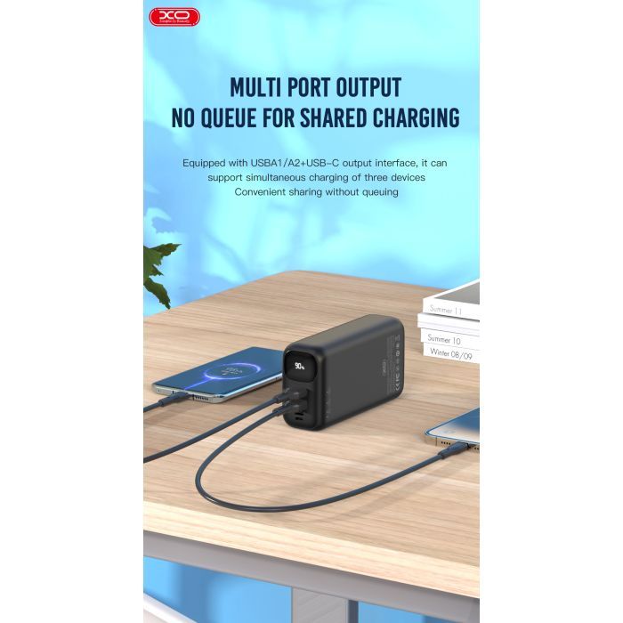 Батарея универсальная XO 30000mAh, PD/20W, QC/22.5W, black (PR200_Black) изображение 7