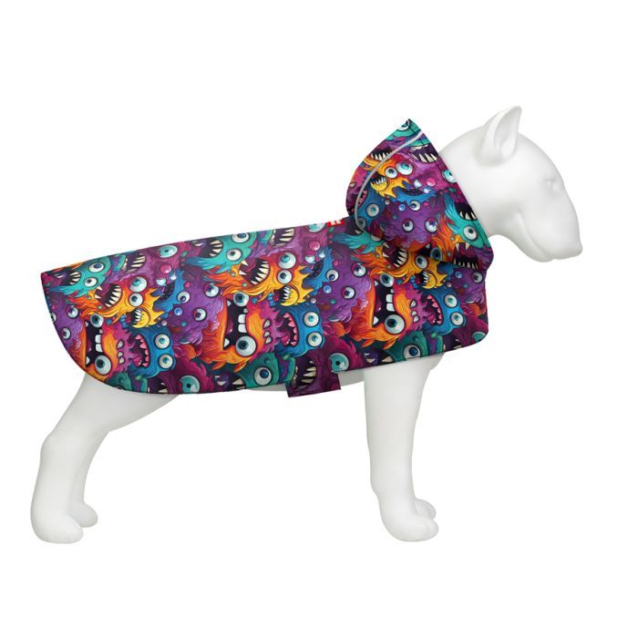 Дождевик для животных WAUDOG Clothes Накидка с капюшоном Зубастые монстры XL (359-4048)
