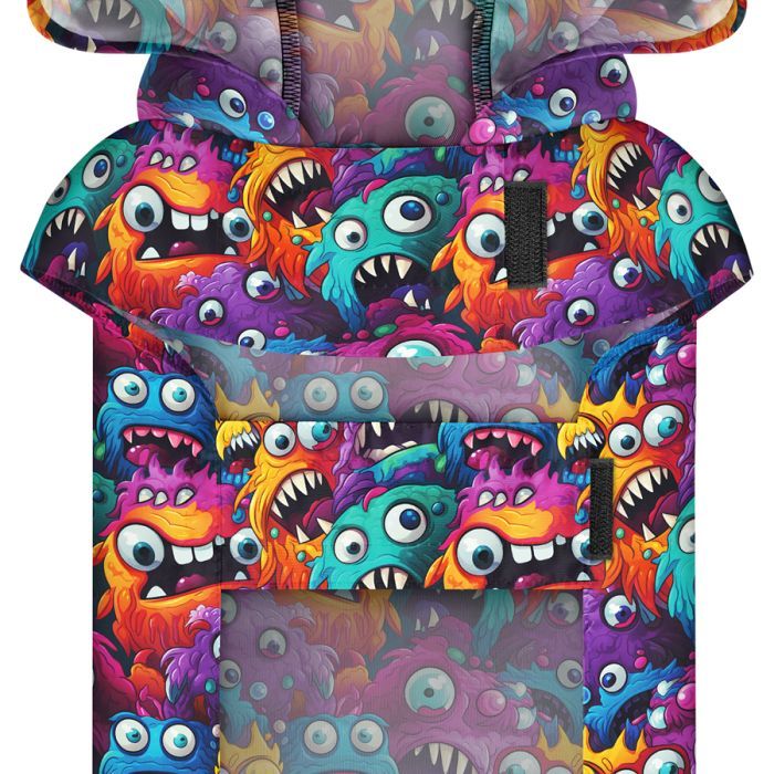 Дождевик для животных WAUDOG Clothes Накидка с капюшоном Зубастые монстры XL (359-4048) изображение 4