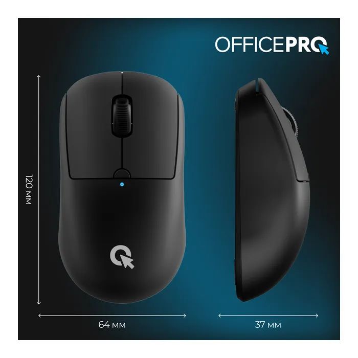 Мишка OfficePro M307B Silent Click Wireless/Bluetooth Black (M307B) зображення 12