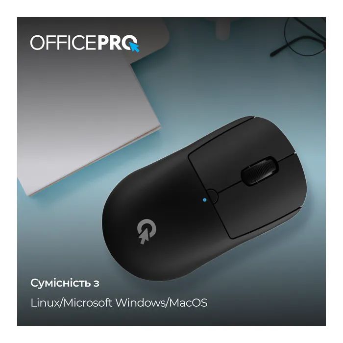 Мишка OfficePro M307B Silent Click Wireless/Bluetooth Black (M307B) зображення 7