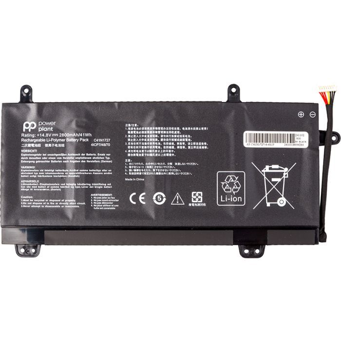 Аккумулятор для ноутбука ASUS ROG GU501 Series (C41N1727) 14.8V 2800mAh PowerPlant (NB431984)