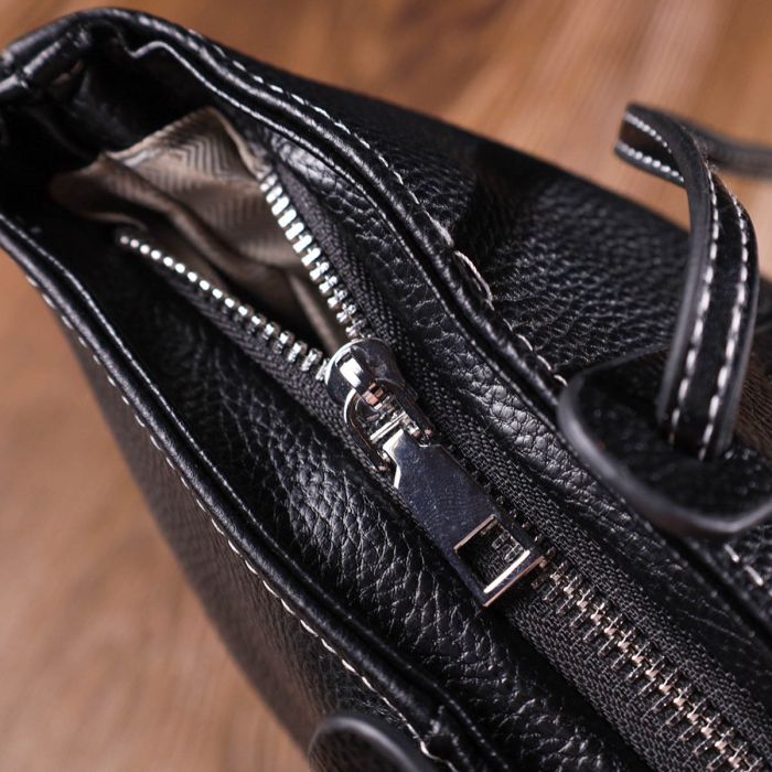 Сумка Vintage Из натуральной кожи Черная (22082) изображение 10