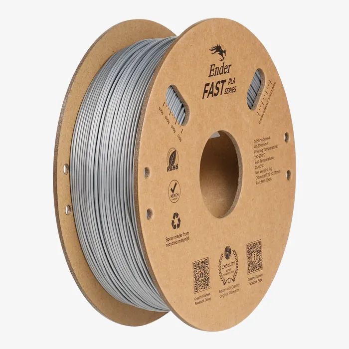 Пластик для 3D-принтера Creality PLA Fast, Ender, 1.75мм, silver, 1кг (3301010434)