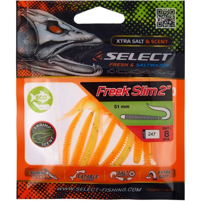 Силікон рибальський Select Freek Slim 2" 006 (8 шт/уп) (1870.41.22) зображення 2