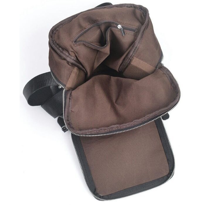 Сумка Vintage Мессенджер кожаная Черная (20247) изображение 6