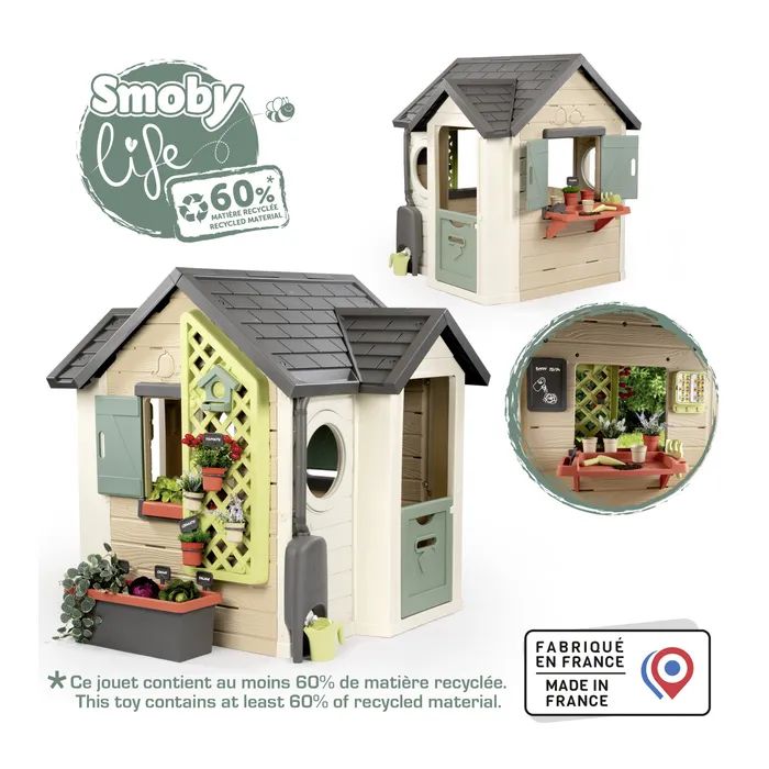 Игровой домик Smoby Life Садовий з кашпо та годівничкою (7600810408) изображение 3