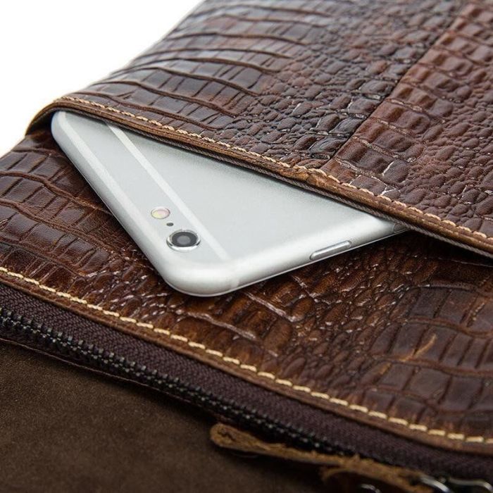 Сумка Vintage Коричнева (20038) зображення 8