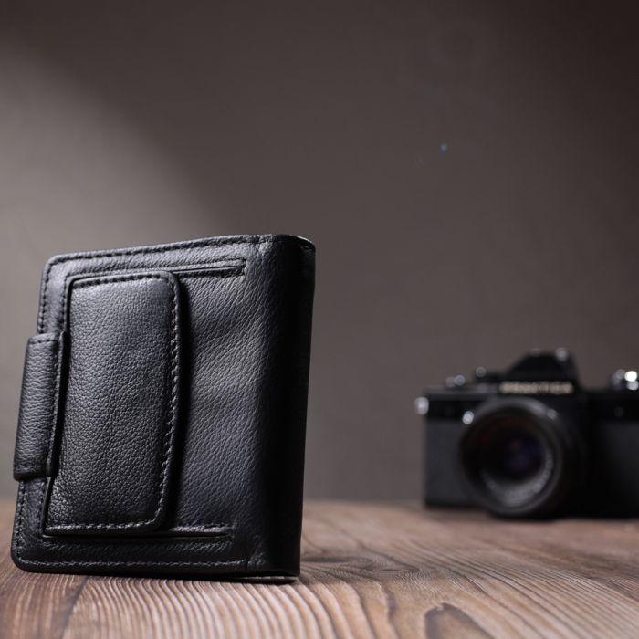 Гаманець ST Leather З натуральної шкіри Чорний (22701) зображення 10