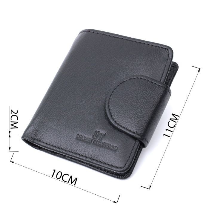 Гаманець ST Leather З натуральної шкіри Чорний (22701) зображення 3