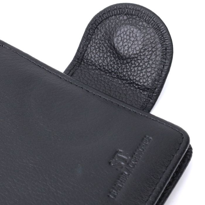 Гаманець ST Leather З натуральної шкіри Чорний (22701) зображення 5