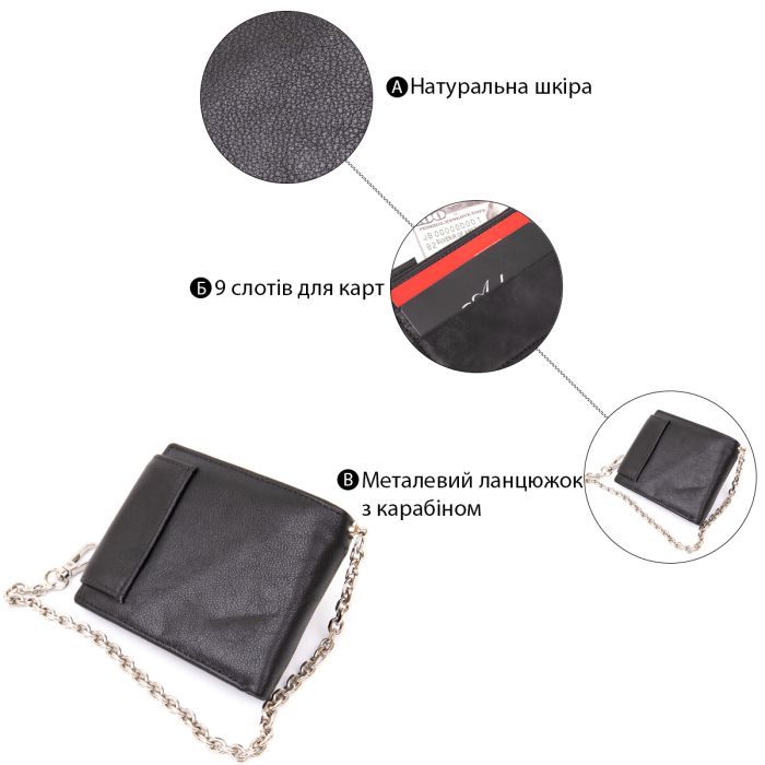 Портмоне Vintage Черное (20424) изображение 4