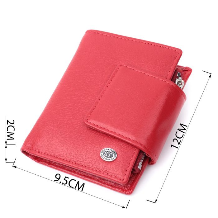 Гаманець ST Leather З натуральної шкіри Червоний (22704) зображення 3