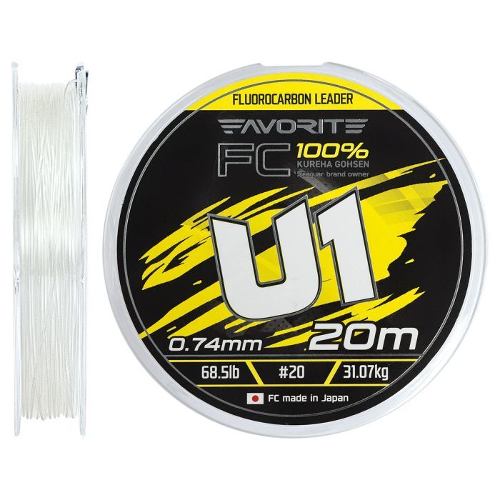 Флюорокарбон Favorite U1 FC 20m 22/0.78mm 81.6lb/37.0kg (1693.12.01)