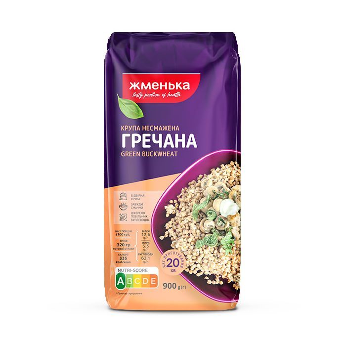 Крупа Жменька Гречана несмажена 900 г (4820038701832)