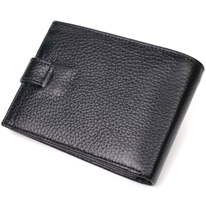 Портмоне Bond Accessories Из натуральной зернистой кожи Черное (22059) изображение 2