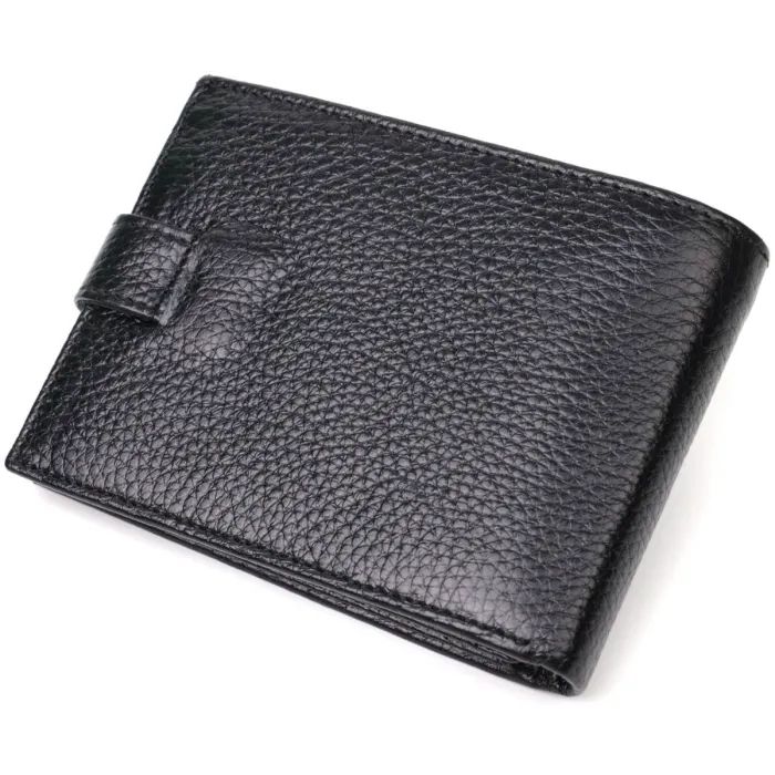 Портмоне Bond Accessories Из натуральной зернистой кожи Черное (22059) изображение 2