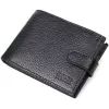 Портмоне Bond Accessories Из натуральной зернистой кожи Черное (22059)