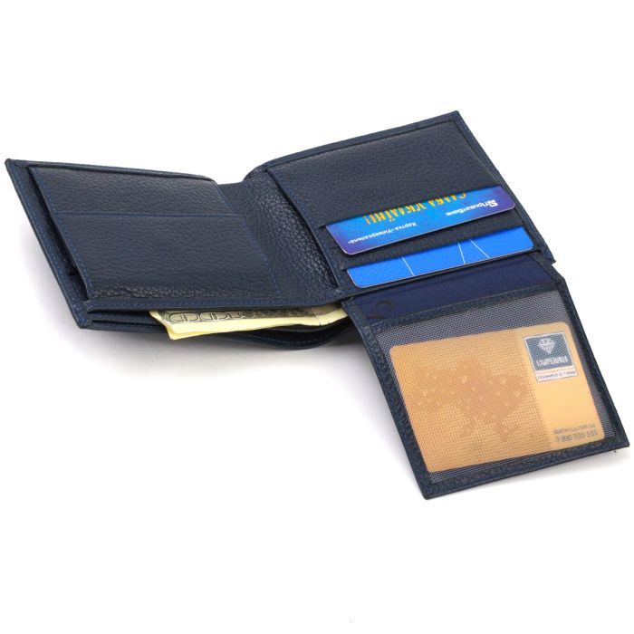 Портмоне Canpellini З натуральної шкіри флотар Синє (21787) зображення 6