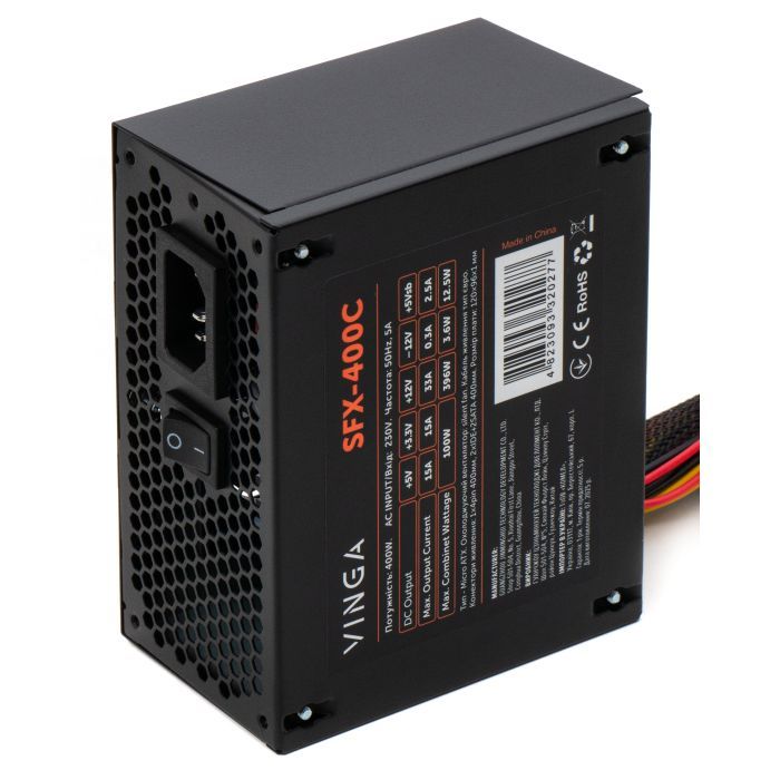 Блок питания Vinga 400W ОЕМ (SFX-400С) изображение 6