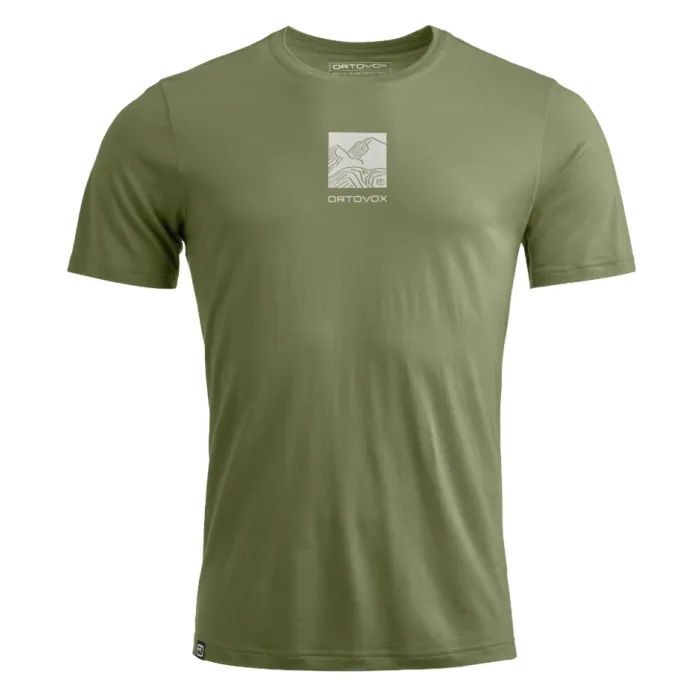 Футболка Ortovox 120 Cool Tec Abstract Ts Mns wild herbs - L - оливковий (025.001.1239)