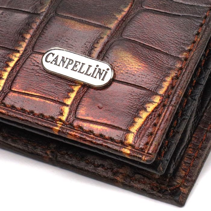 Портмоне Canpellini Из натуральной кожи Темно-коричневое (21784) изображение 5