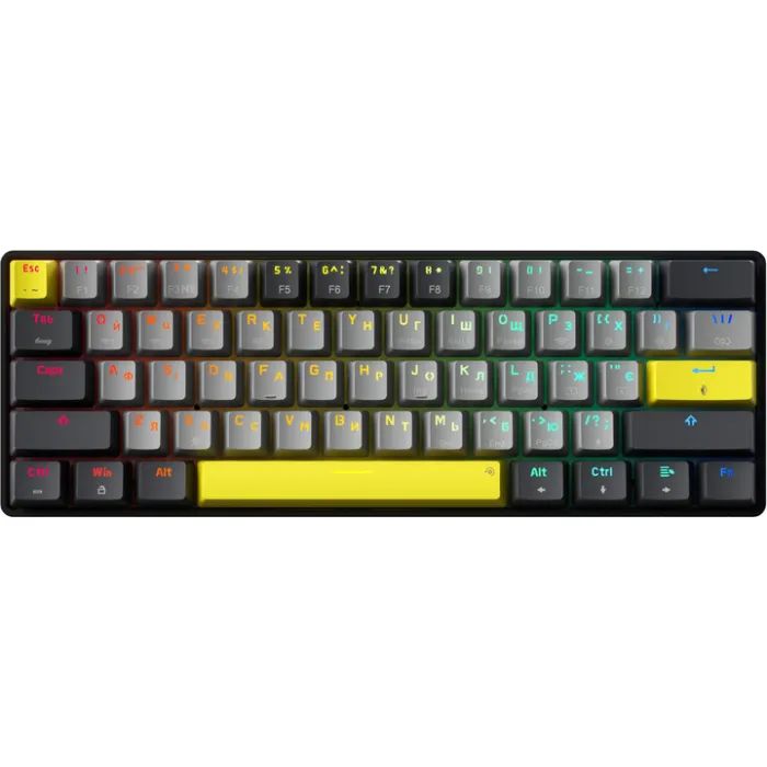 Клавиатура GamePro MK130G Pro Outemu Red Switch Hot-Swap 60 RGB USB/Wireless/Bluetooth Black (MK130G Pro)