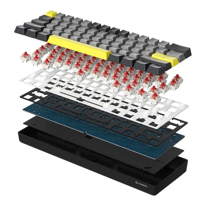 Клавиатура GamePro MK130G Pro Outemu Red Switch Hot-Swap 60 RGB USB/Wireless/Bluetooth Black (MK130G Pro) изображение 4
