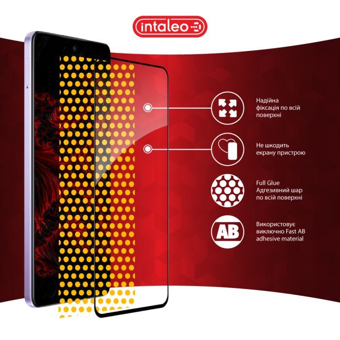 Стекло защитное Intaleo Full Glue Oppo A3 5G Black (1283126598760) изображение 7