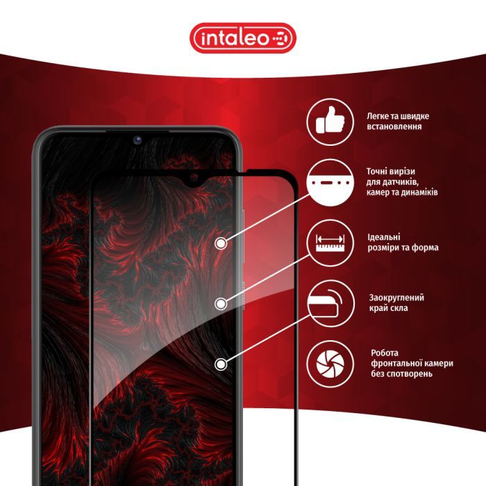 Скло захисне Intaleo Full Glue ZTE Blade A53 Black (1283126583308) зображення 3