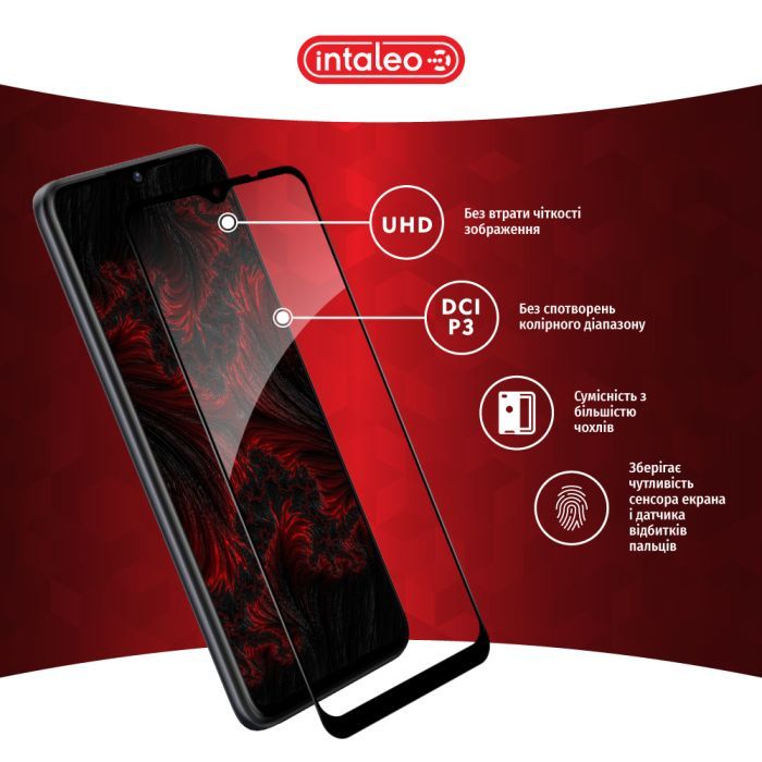Скло захисне Intaleo Full Glue ZTE Blade A53 Black (1283126583308) зображення 4