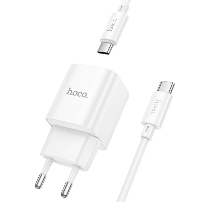 Зарядний пристрій HOCO C146A Charm USB-C PD20W + cable USB-C to USB-C White (6942007630269) зображення 4