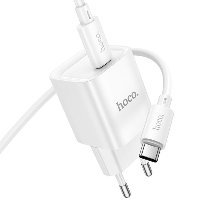 Зарядний пристрій HOCO C146A Charm USB-C PD20W + cable USB-C to USB-C White (6942007630269) зображення 5