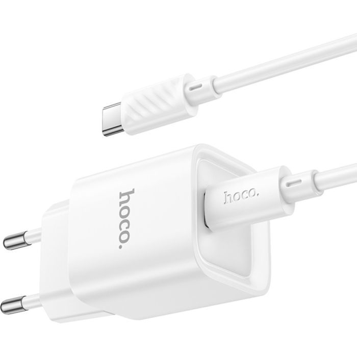 Зарядний пристрій HOCO C146A Charm USB-C PD20W + cable USB-C to USB-C White (6942007630269) зображення 6