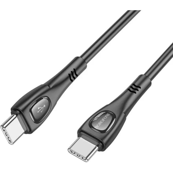 Дата кабель USB-C to USB-C 1.0m 60W Superior BX98 black BOROFONE (6941991104497) изображение 2
