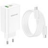 Зарядное устройство BOROFONE BN10 Sunlight 1xUSB-C PD65W + 1xUSB-A + cable USB-C to USB-C White (6974443388206) изображение 6