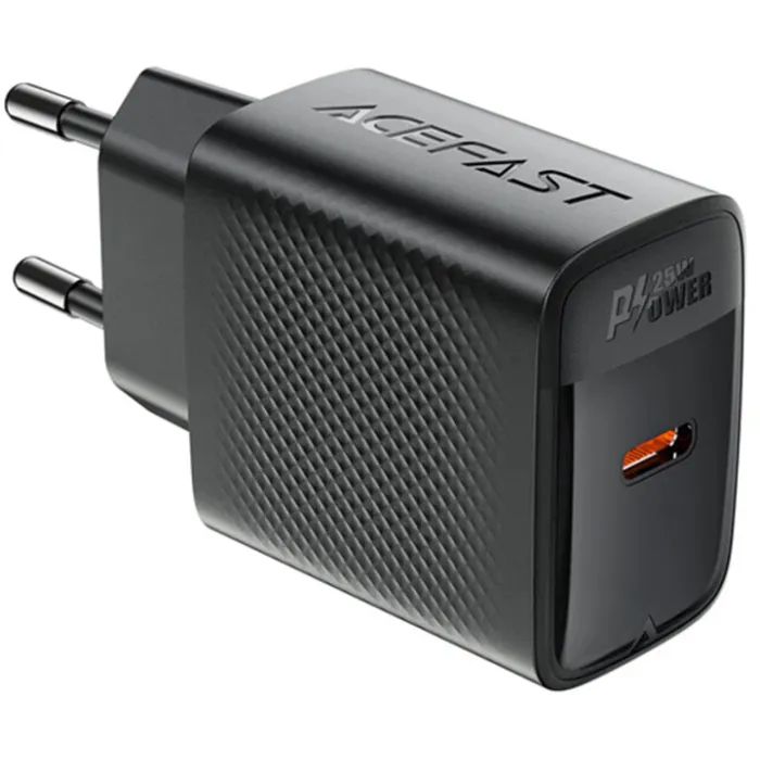 Зарядний пристрій Acefast A104 USB-C PD25W GaN Black (6974316283355) зображення 2