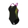Купальник Arena Openings Swimsuit V Back Lb 008063-590 чорно-салатовий 38 (3468337424130) изображение 4