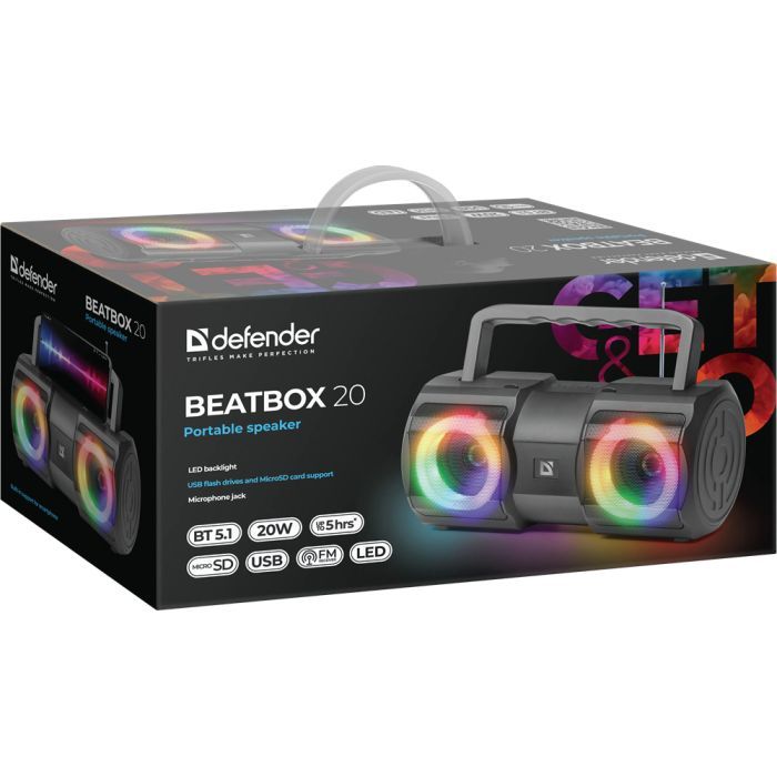 Акустическая система Defender Beatbox 20 Black (65420) изображение 9 Акустическая система Defender Beatbox 20 Black (65420) изображение 9