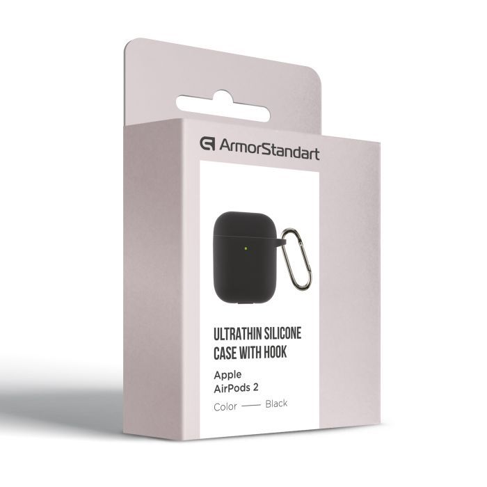 Чохол для навушників Armorstandart Ultrathin Silicone Case With Hook для Apple AirPods 2 Noctilucent (ARM59687) зображення 3